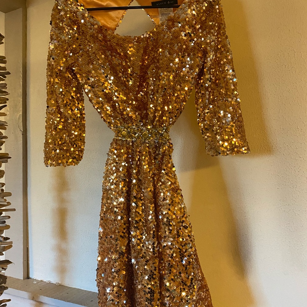 Gold Sequin Dress